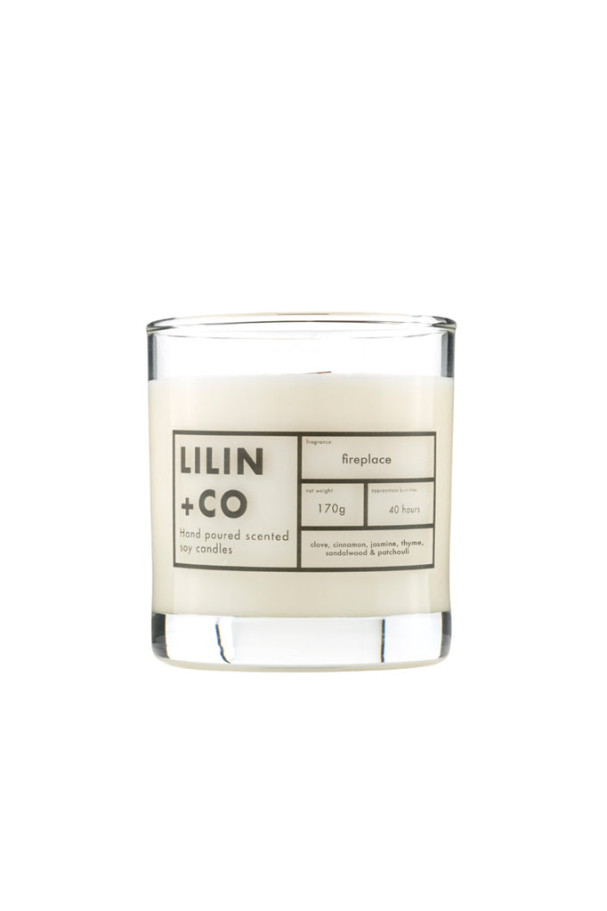 fireplace soy candle