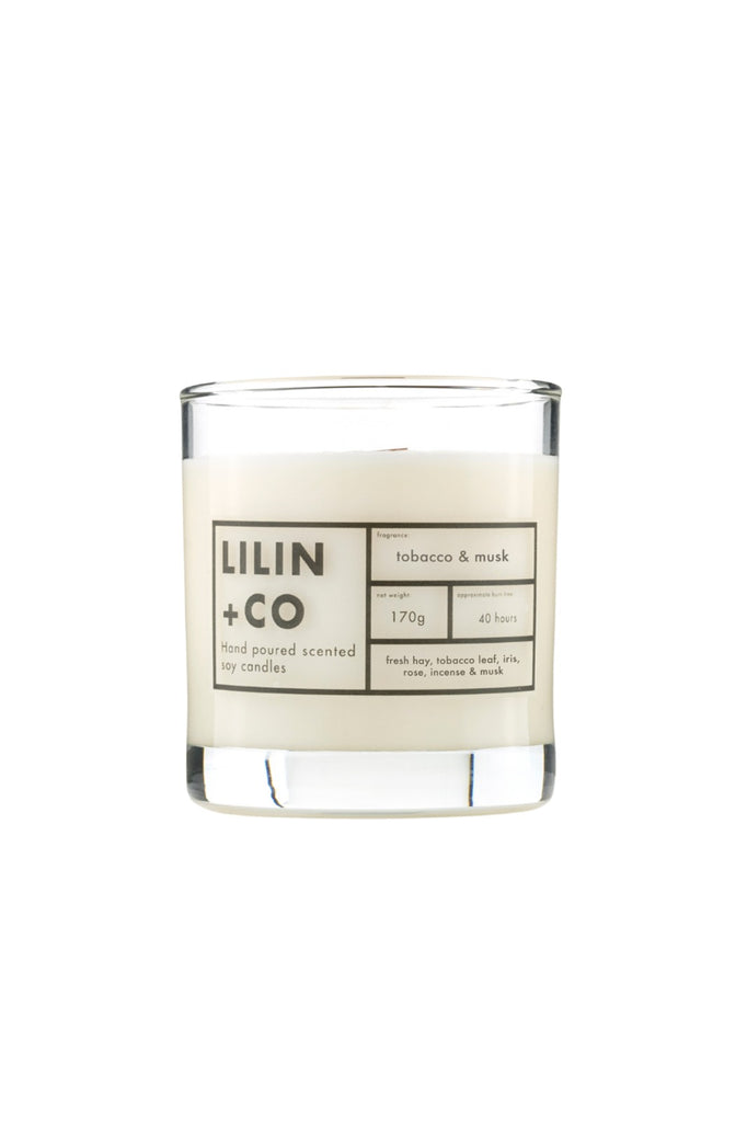 tobacco and musk soy candle